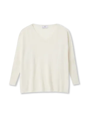 V-neck Cape Sweater | ecru