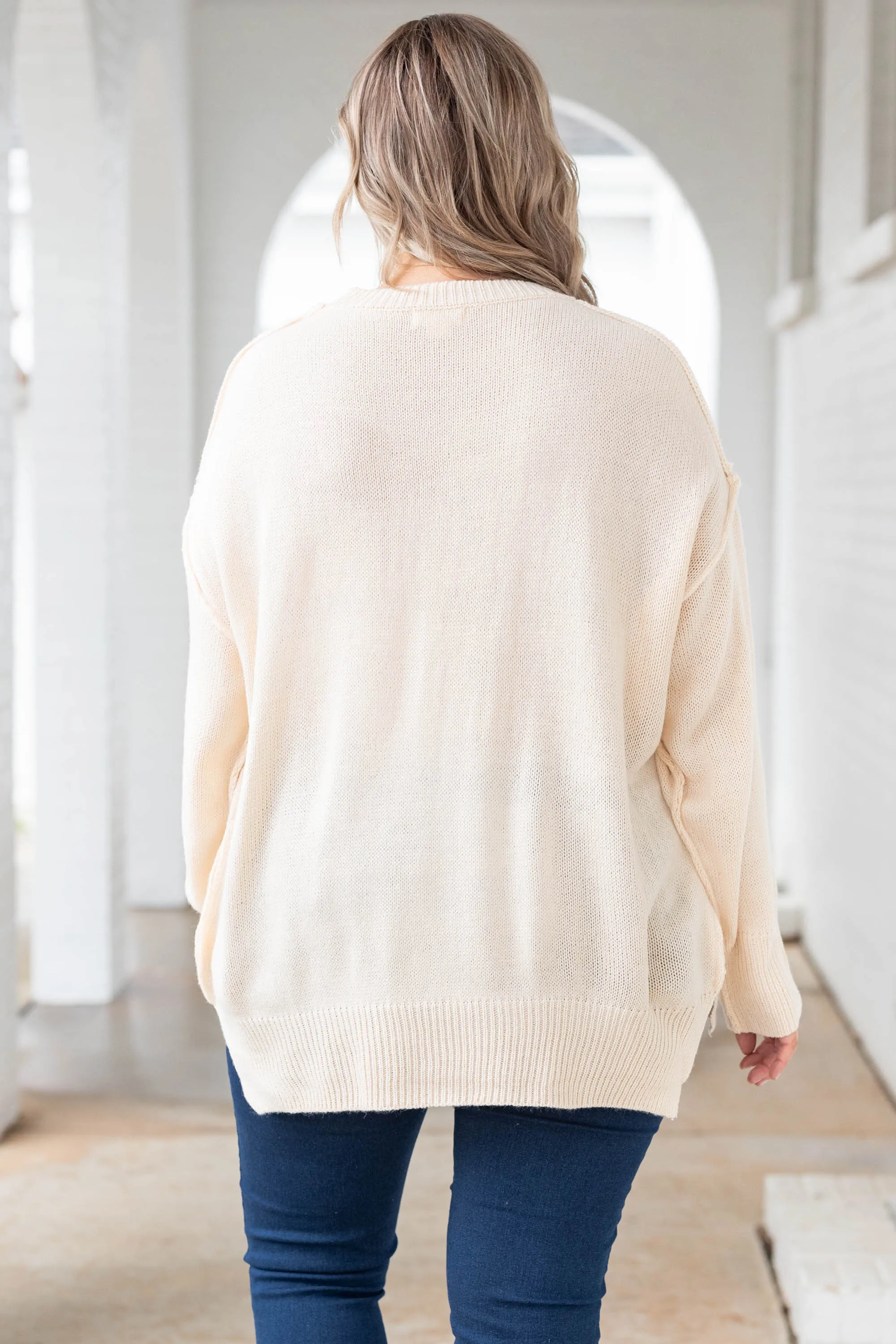 Waiting On A Sign Sweater, Ivory