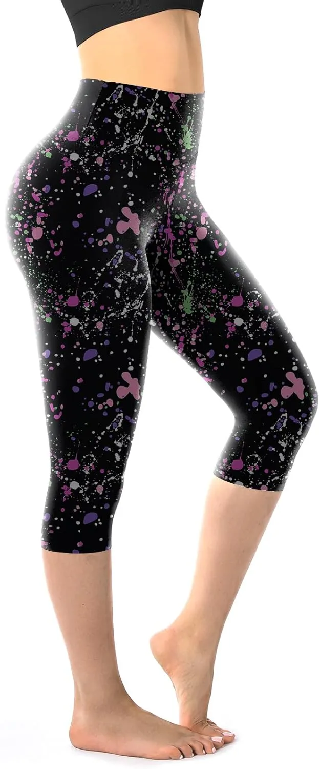 Walifrey Capri Leggings for Women, Buttery Soft High Waisted Leggings for Gym Yoga Workout