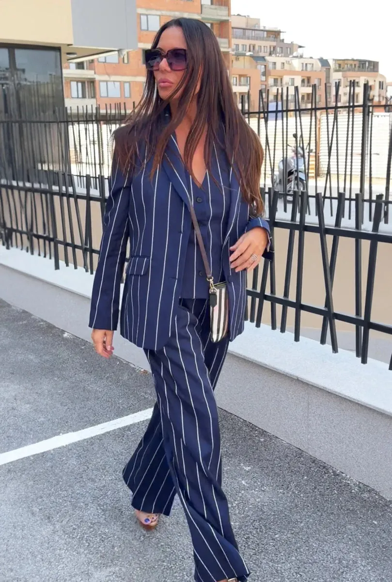 Women's Striped Waistcoat YAMAS