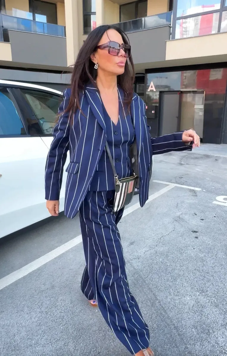 Women's Striped Waistcoat YAMAS