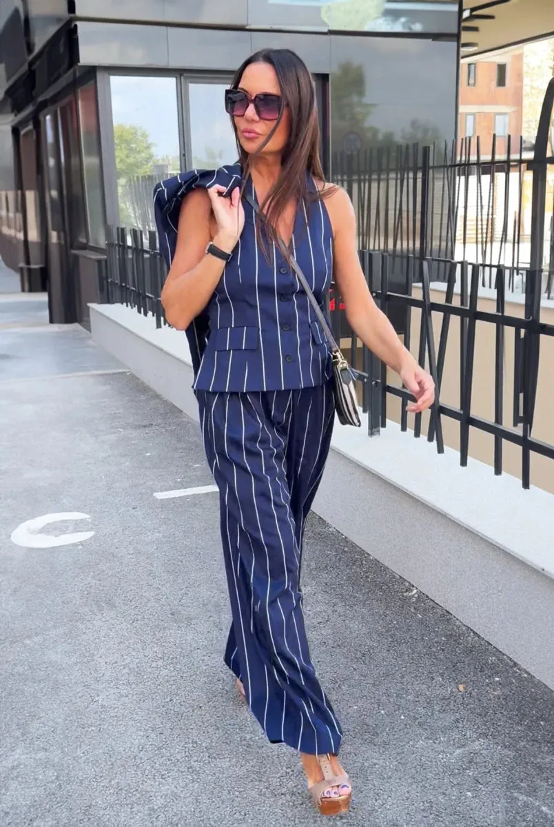 Women's Striped Waistcoat YAMAS